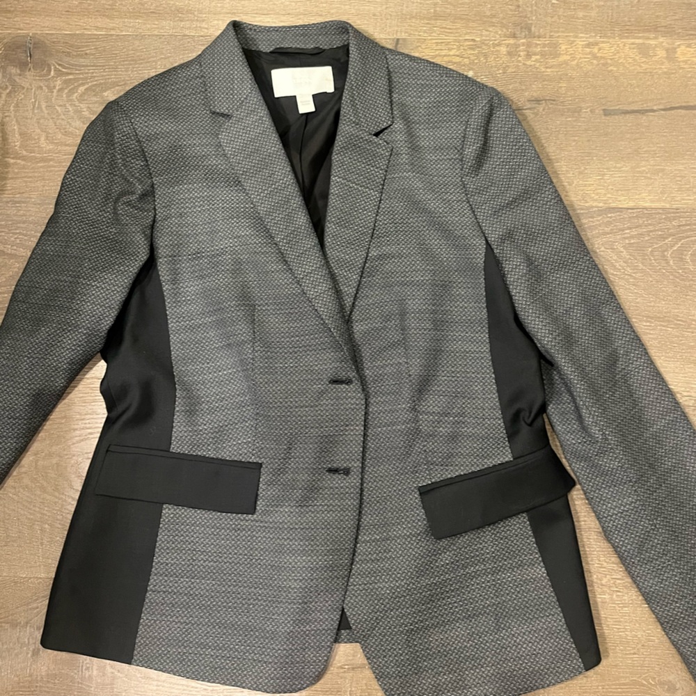 Boss Gray and Black Tailored Blazer
